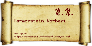 Marmorstein Norbert névjegykártya